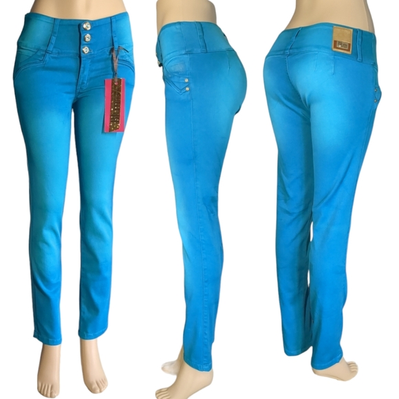 *NEW* Colombian Authentic Push Up But LIFTING High Waist Skinny JEANSSize 12 - Picture 6 of 16